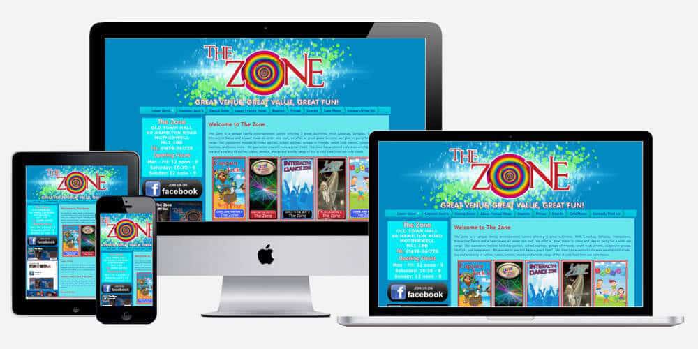 Web Design - The Zone - Motherwell